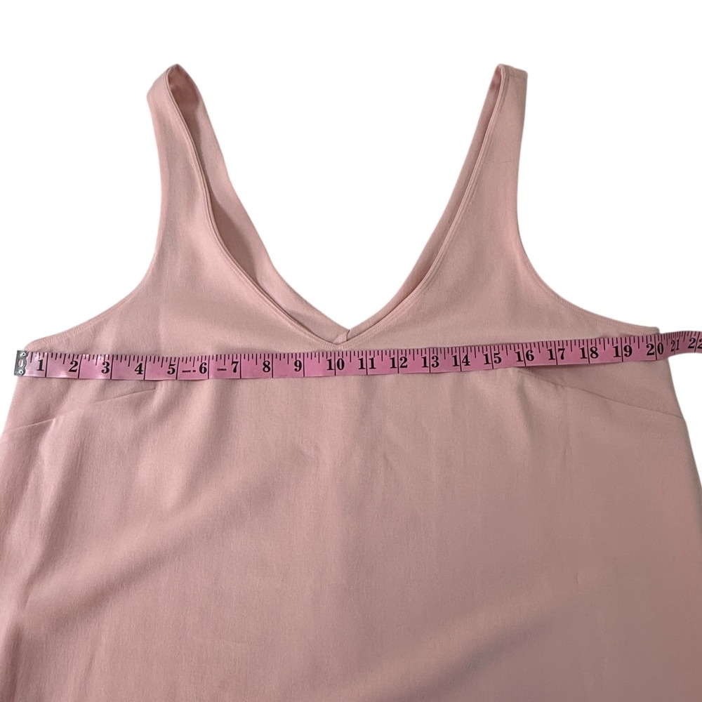 Lululemon Pink Sleeveless V Neck Midi Dress‎ Slits Athleisure Women's Large - Picture 3 of 13